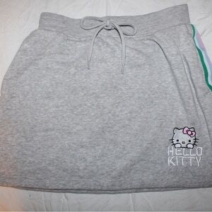Hello Kitty Gray Skirt with Rainbow Stripe